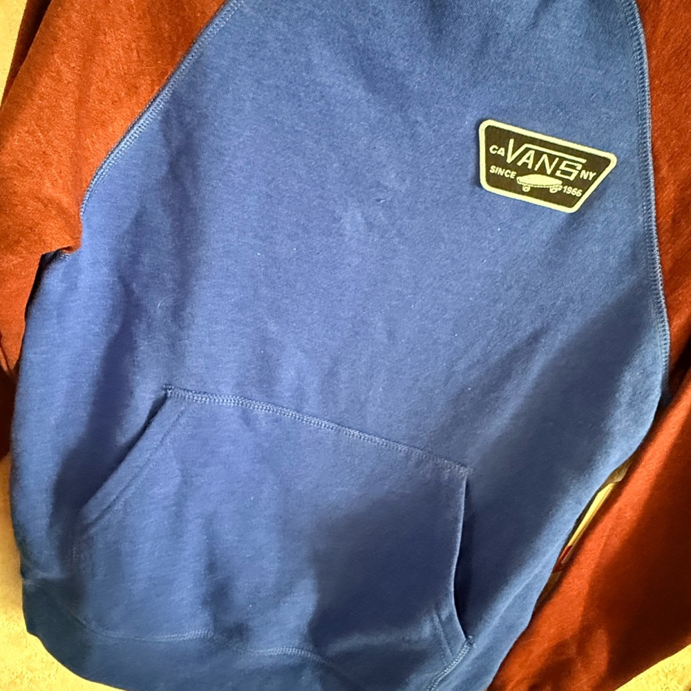Vans Classic Blue Sweatshirt with Logo Patch